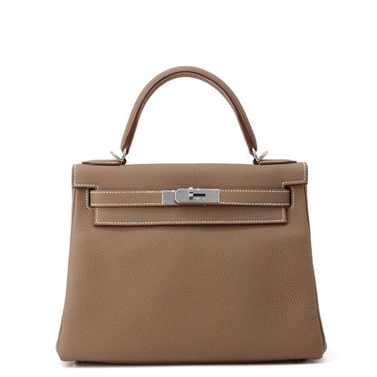HERMES Kelly Retourne Etoupe Togo Leather Size 28
