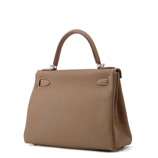 HERMES Kelly Retourne Etoupe Togo Leather Size 28