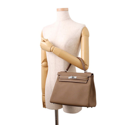 HERMES Kelly Retourne Etoupe Togo Leather Size 28