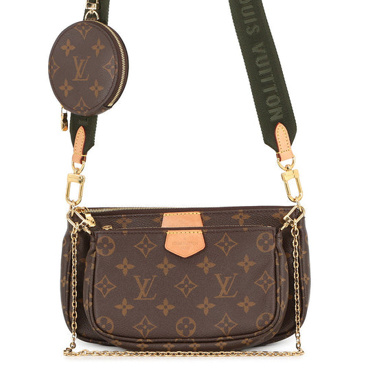 LOUIS VUITTON Multi Pochette Accessoires Khaki/BrownM44813 Monogram