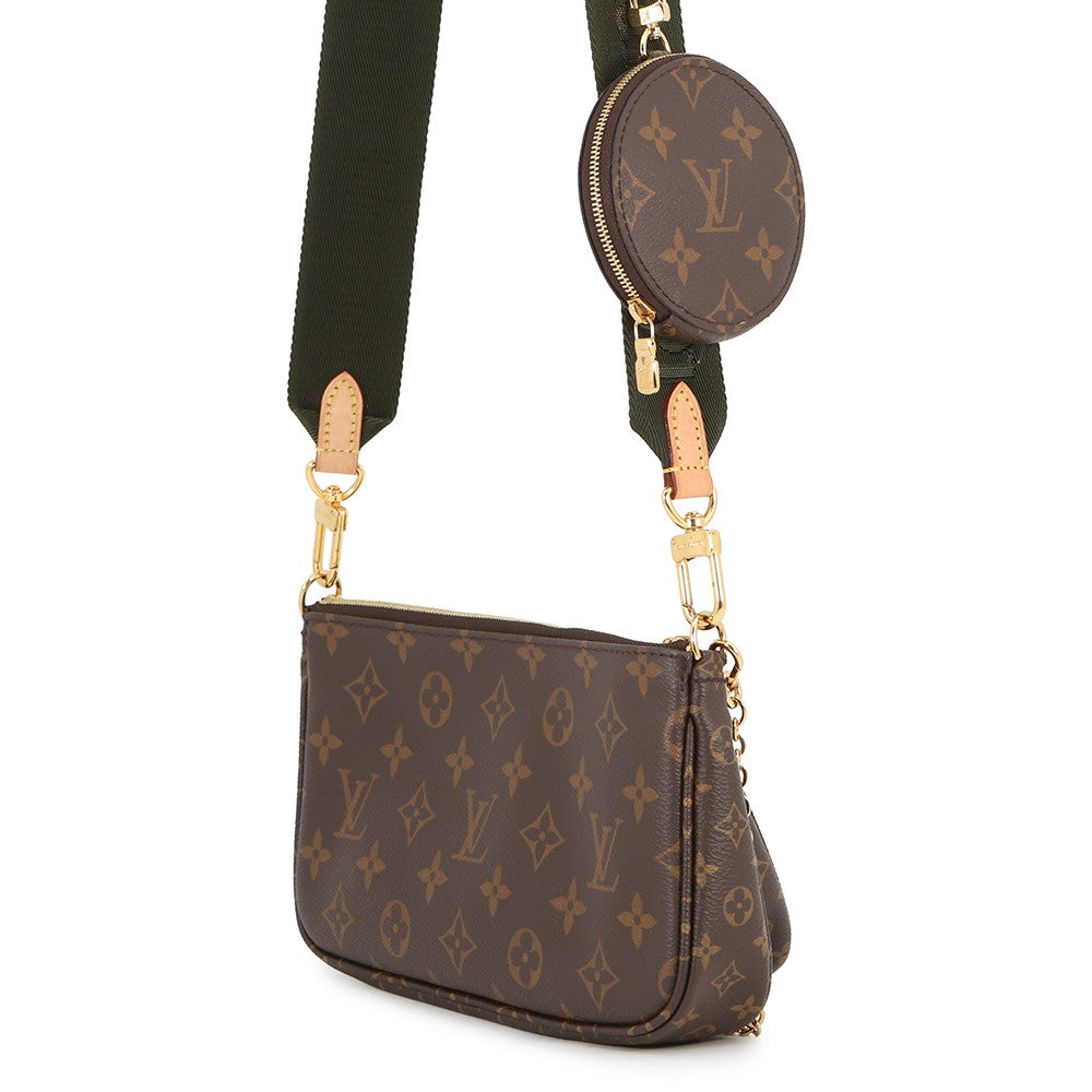 LOUIS VUITTON Multi Pochette Accessoires Khaki/BrownM44813 Monogram