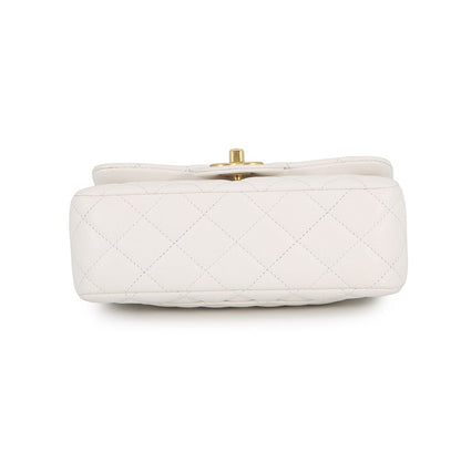 CHANEL Matelasse Top Handle ChainShoulder Bag WhiteAS5702-B21431-10601 Caviar Leather Size Small
