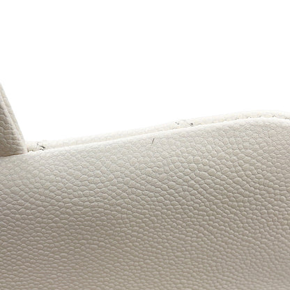 CHANEL Matelasse Top Handle ChainShoulder Bag WhiteAS5702-B21431-10601 Caviar Leather Size Small