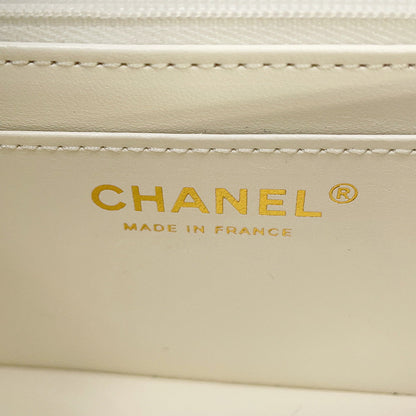 CHANEL Matelasse Top Handle ChainShoulder Bag WhiteAS5702-B21431-10601 Caviar Leather Size Small
