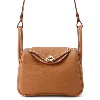 HERMES Lindy Gold Taurillon Clemence Size Mini