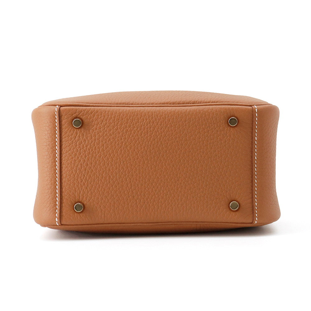 HERMES Lindy Gold Taurillon Clemence Size Mini