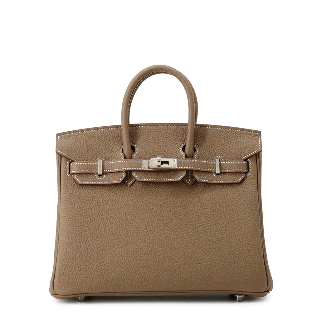 HERMES Birkin Etoupe Togo Leather Size 25