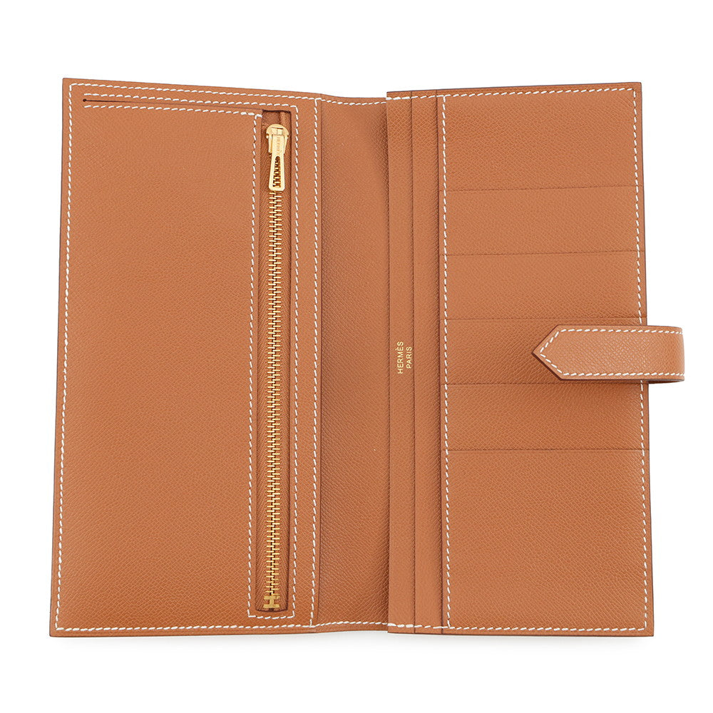 HERMES Beansufla Gold Veau Madame