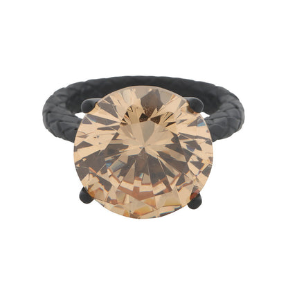 Bottega Veneta Round Cut Ring Size 13 SV925 Color Stone