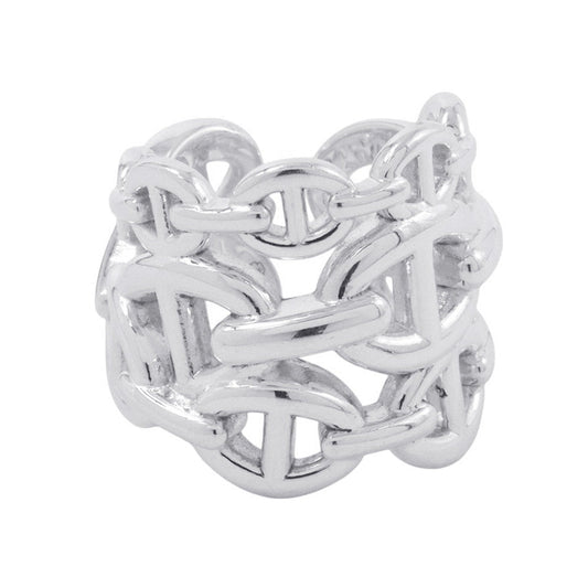 HERMES Chaine d'Ancre Anchene Ring Size GM/47/#7 SV925
