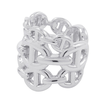 HERMES Chaine d'Ancre Anchene Ring Size GM/47/#7 SV925