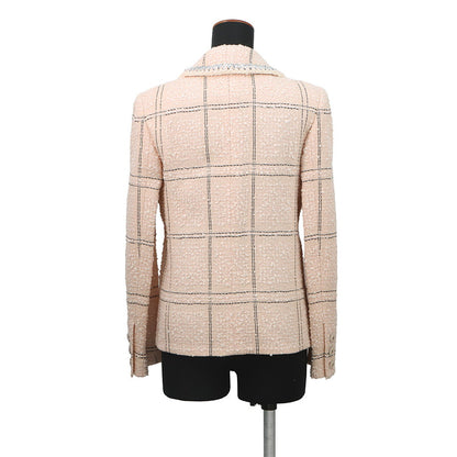 CHANEL CC LogoButton TweedJacket Size 34 Pink/BlackP71173 Wool76% Acryl22% Polyester1% Polyamide1%