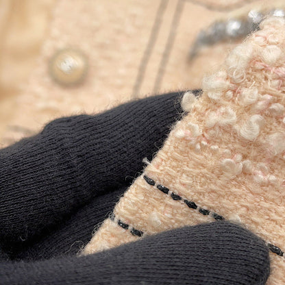 CHANEL CC LogoButton TweedJacket Size 34 Pink/BlackP71173 Wool76% Acryl22% Polyester1% Polyamide1%