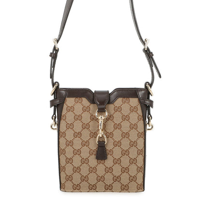 GUCCI Mini bucket Beige/Brown782919 GG Canvas Leather