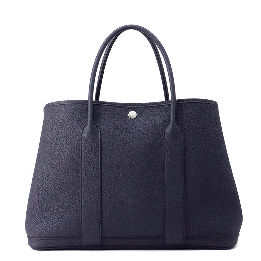 HERMES Garden Party Blue Indigo Negonda Leather Size PM