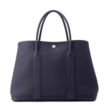 HERMES Garden Party Blue Indigo Negonda Leather Size PM