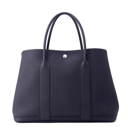 HERMES Garden Party Blue Indigo Negonda Leather Size PM