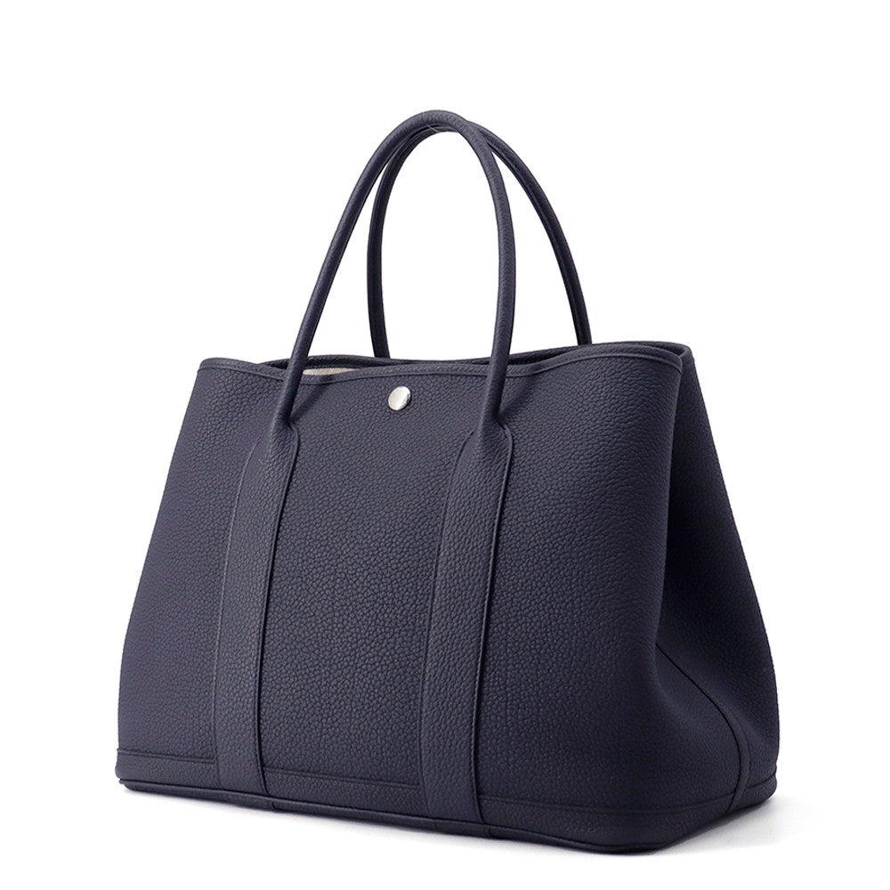 HERMES Garden Party Blue Indigo Negonda Leather Size PM