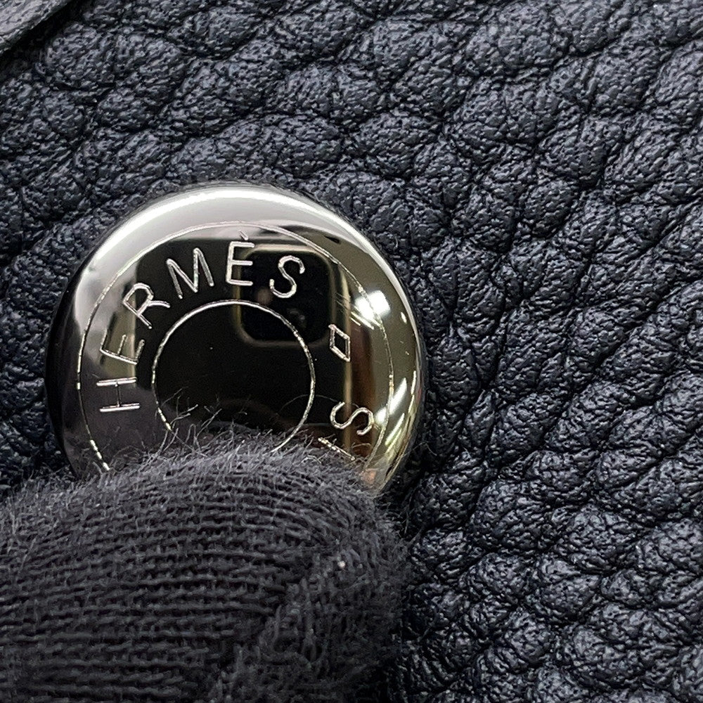 HERMES Garden Party Blue Indigo Negonda Leather Size PM