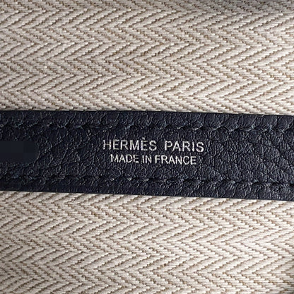 HERMES Garden Party Blue Indigo Negonda Leather Size PM