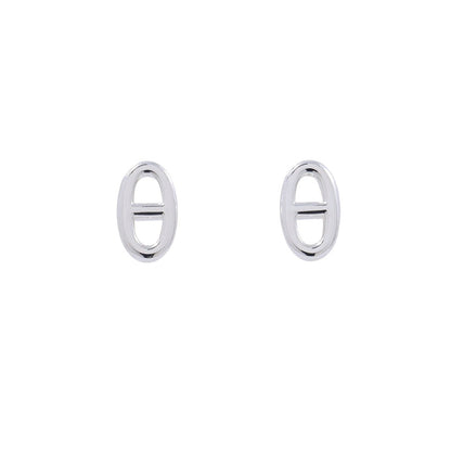 HERMES Farandole Chaine d'Ancre motif Earrings Size TPM SV925
