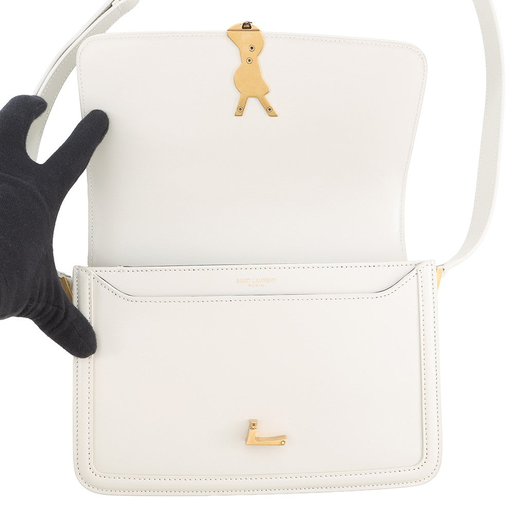 SAINT LAURENT PARIS Solferino Shoulder Bag Ivory634305 Leather Size Medium