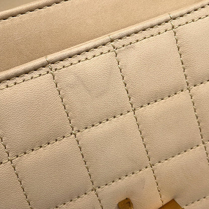 SAINT LAURENT PARIS Solferino Shoulder Bag Beige/Black739139 Nubuck Leather Patent Leather Size Small