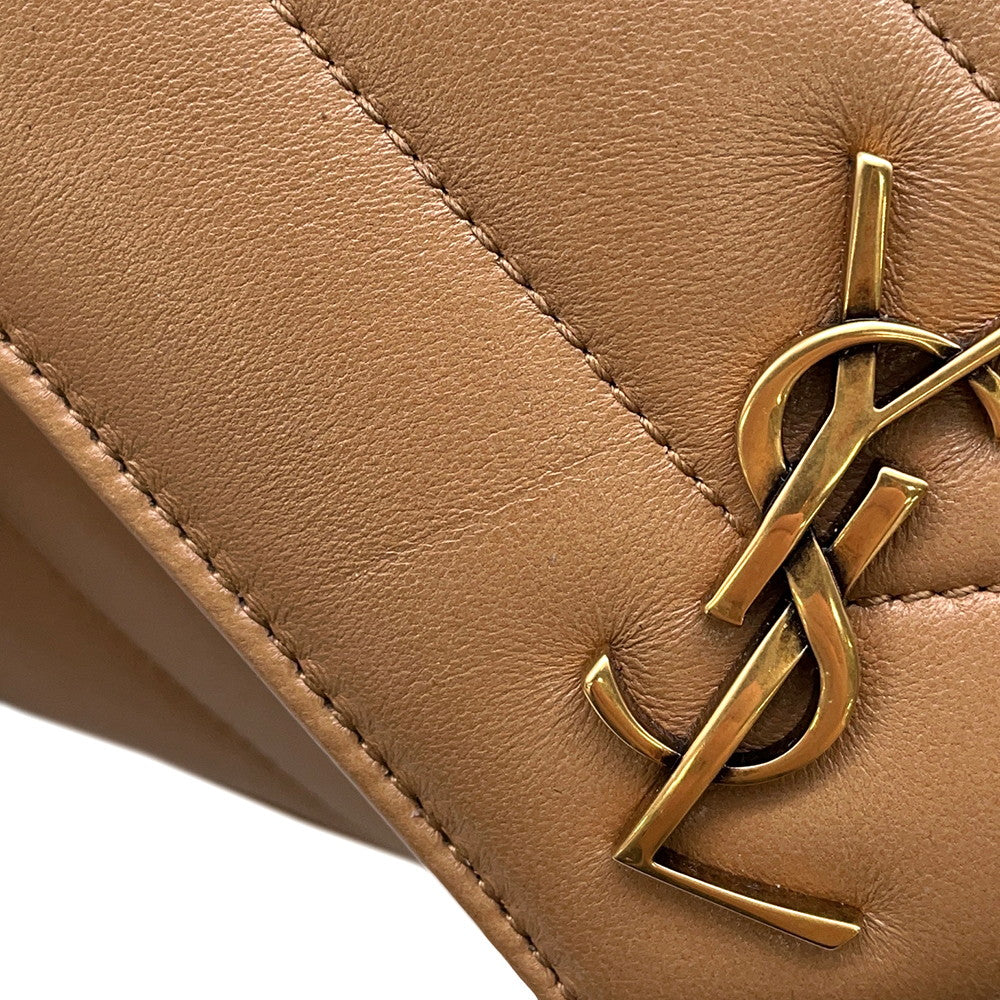 SAINT LAURENT PARIS Loulou Toy Chain Shoulder Bag Natural Tan821749 Lambskin Size Mini
