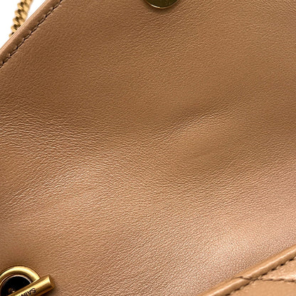 SAINT LAURENT PARIS Loulou Toy Chain Shoulder Bag Natural Tan821749 Lambskin Size Mini