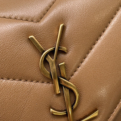 SAINT LAURENT PARIS Loulou Toy Chain Shoulder Bag Natural Tan821749 Lambskin Size Mini