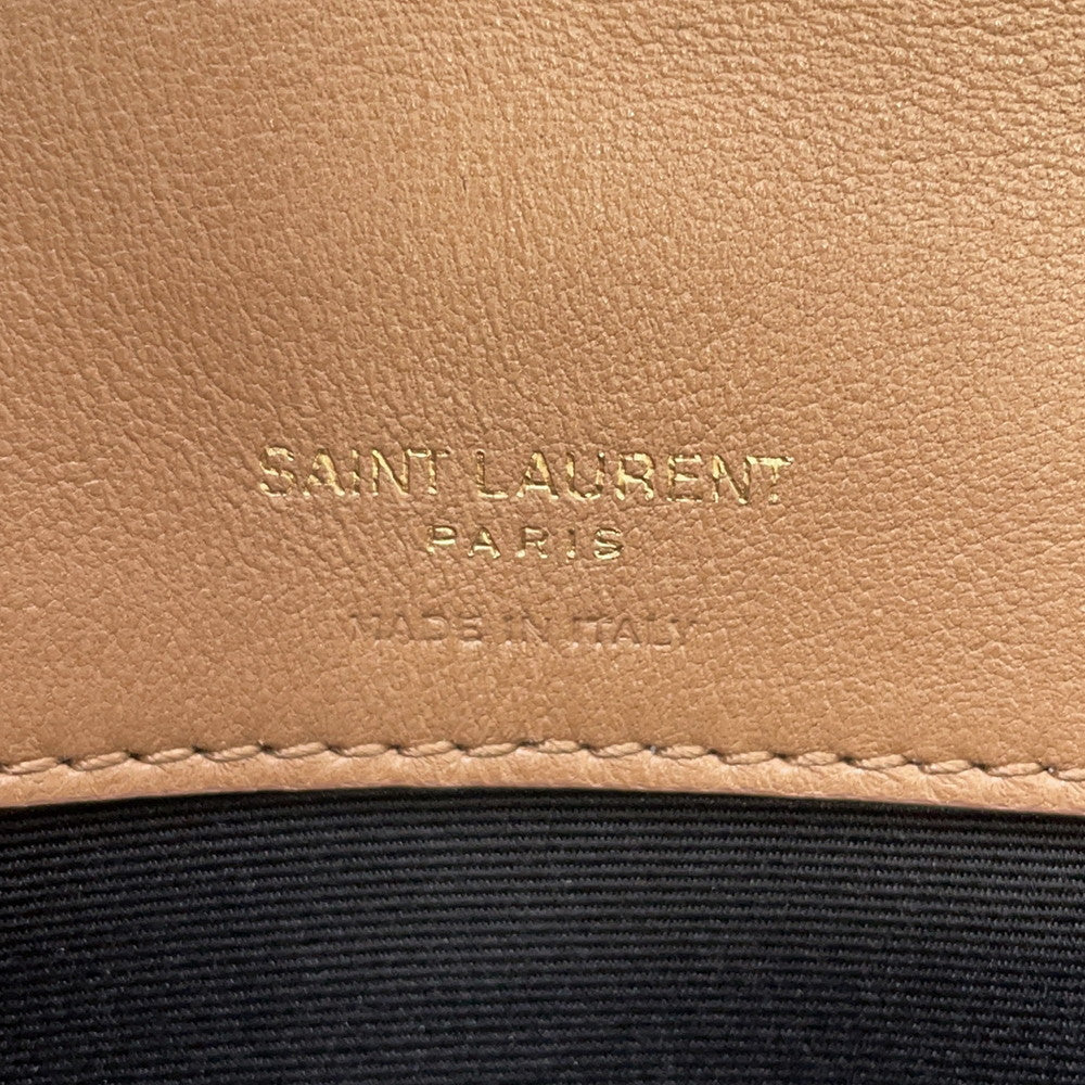 SAINT LAURENT PARIS Loulou Toy Chain Shoulder Bag Natural Tan821749 Lambskin Size Mini