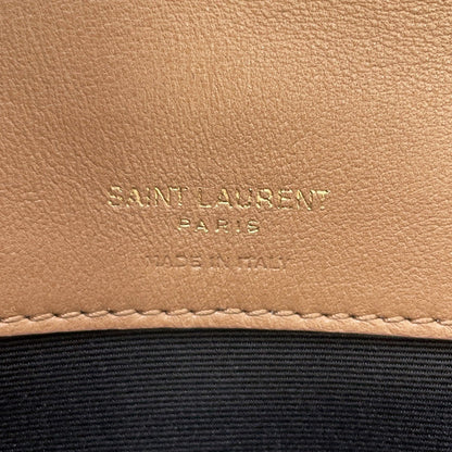 SAINT LAURENT PARIS Loulou Toy Chain Shoulder Bag Natural Tan821749 Lambskin Size Mini