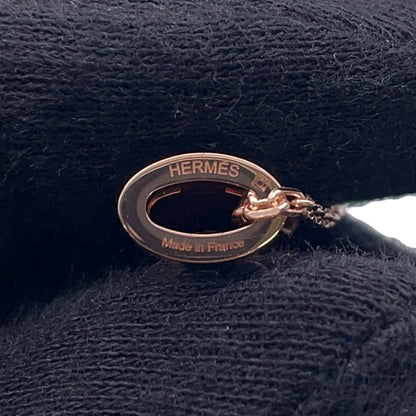 HERMES Pop Ash Necklace Size Mini Black Gold Plated Lacquer