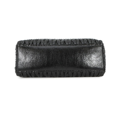 MIUMIU Matelassé 2-Way Handbag Black5BA202 Leather