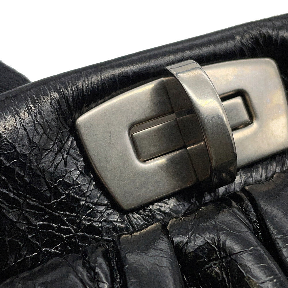 MIUMIU Matelassé 2-Way Handbag Black5BA202 Leather