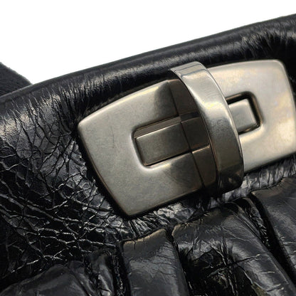 MIUMIU Matelassé 2-Way Handbag Black5BA202 Leather