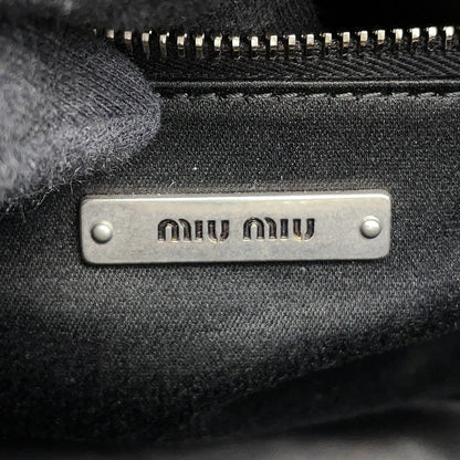 MIUMIU Matelassé 2-Way Handbag Black5BA202 Leather