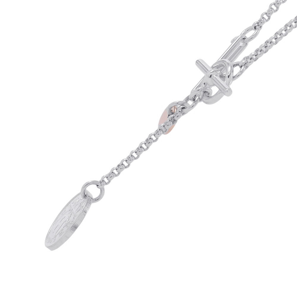 HERMES Ex Libris Necklace Size PM SV925 K18PG