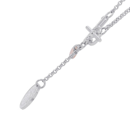 HERMES Ex Libris Necklace Size PM SV925 K18PG