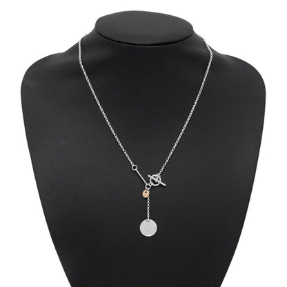 HERMES Ex Libris Necklace Size PM SV925 K18PG