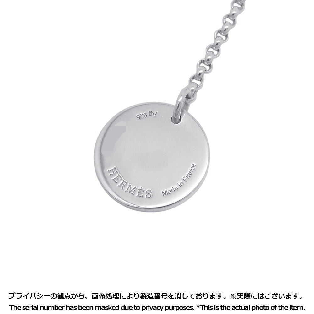 HERMES Ex Libris Necklace Size PM SV925 K18PG