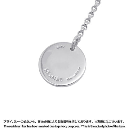 HERMES Ex Libris Necklace Size PM SV925 K18PG