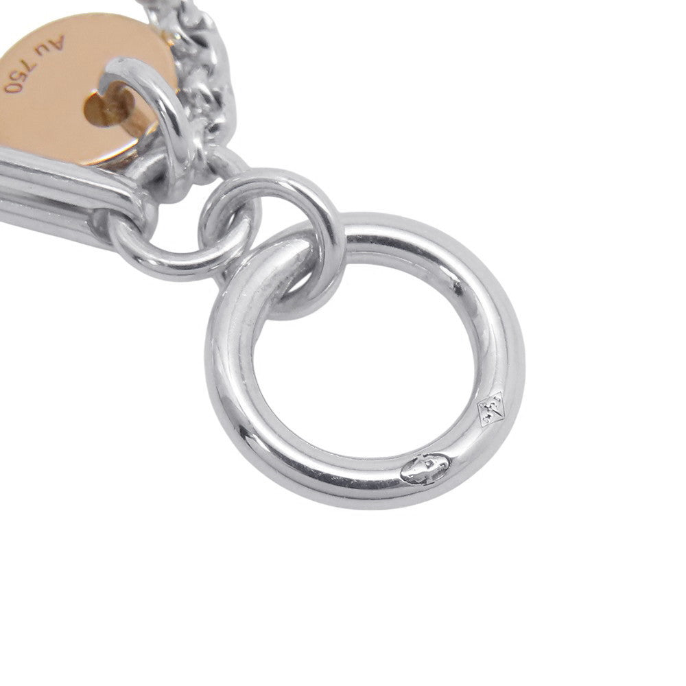 HERMES Ex Libris Necklace Size PM SV925 K18PG