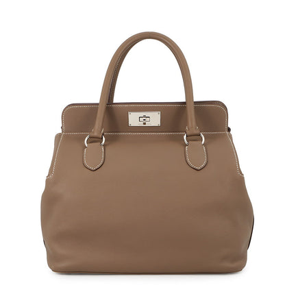 HERMES ToolBox Etoupe Swift Leather Size 26