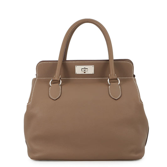 HERMES ToolBox Etoupe Swift Leather Size 26