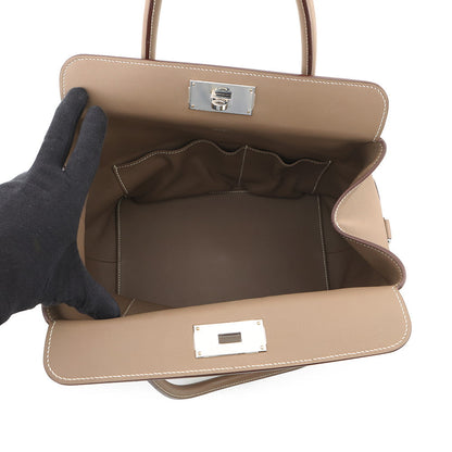 HERMES ToolBox Etoupe Swift Leather Size 26