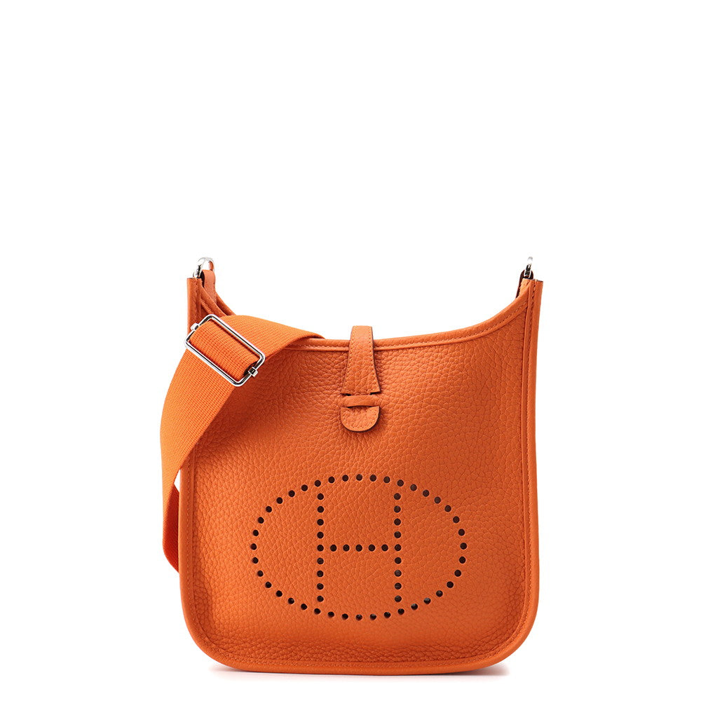 HERMES Evelyne3 Orange Taurillon Clemence Size 23