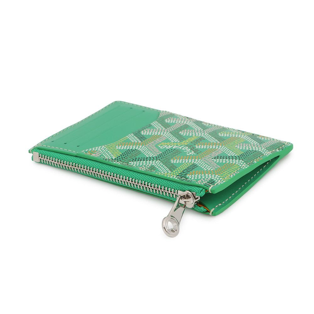 GOYARD Bourbon Zip-Around Card Holder Meadow GreenBOURBOPMLTY PVC/Leather