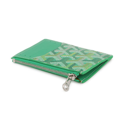 GOYARD Bourbon Zip-Around Card Holder Meadow GreenBOURBOPMLTY PVC/Leather