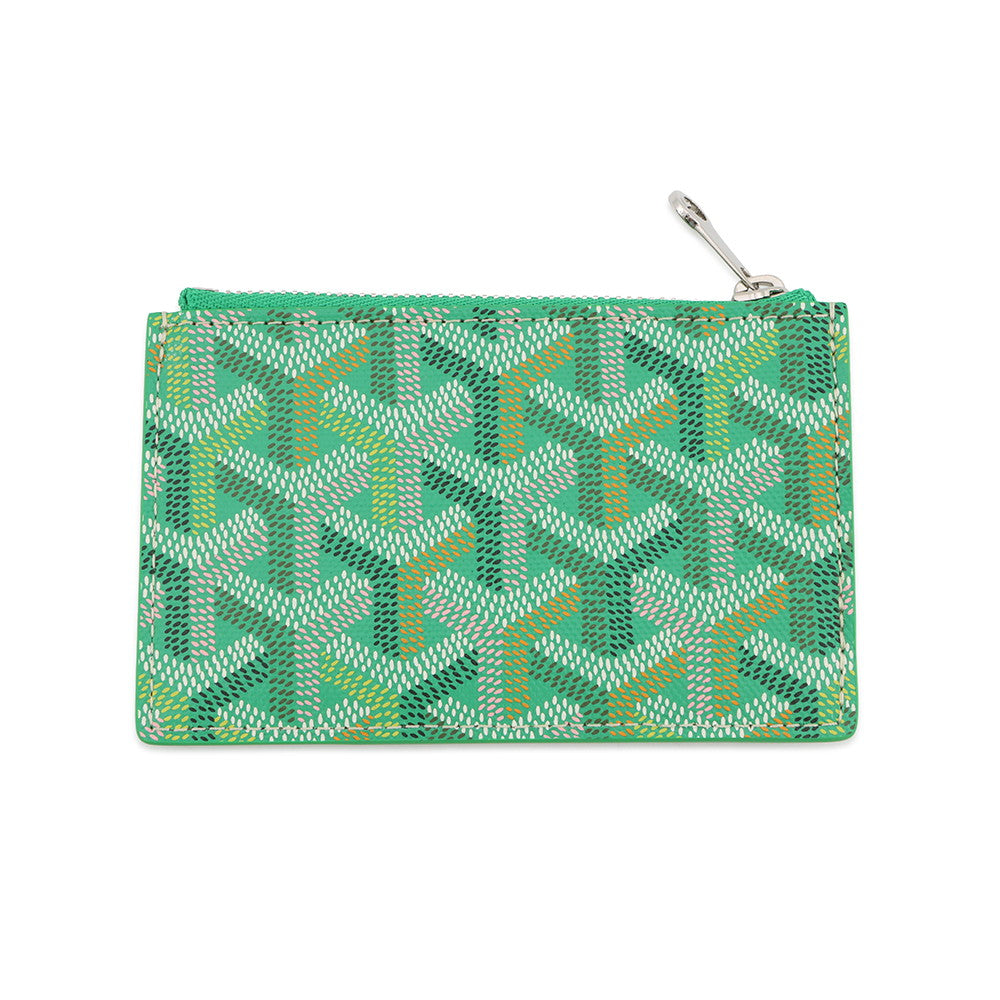 GOYARD Bourbon Zip-Around Card Holder Meadow GreenBOURBOPMLTY PVC/Leather